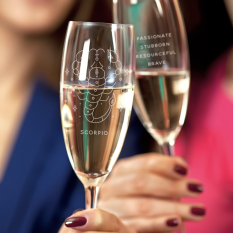 Hampers and Gifts to the UK - Send the Horoscope Champagne Glass